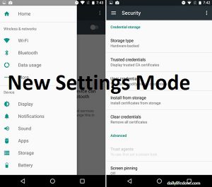 Androids Nougats New Settings Mode