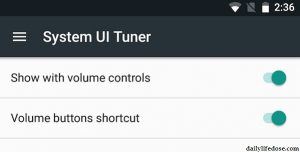Androids Nougats System UI Tuner